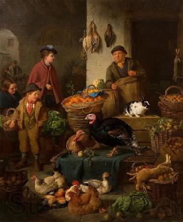 Henry Charles Bryant The Market Stall Germany oil painting art